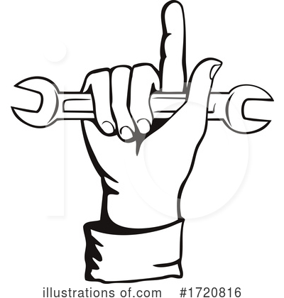Royalty-Free (RF) Wrench Clipart Illustration by patrimonio - Stock Sample #1720816
