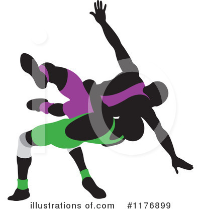 Royalty-Free (RF) Wrestling Clipart Illustration by Lal Perera - Stock Sample #1176899