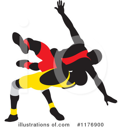 Royalty-Free (RF) Wrestling Clipart Illustration by Lal Perera - Stock Sample #1176900