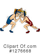 Wrestling Clipart #1276668 by BNP Design Studio