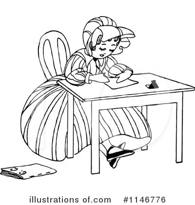 Royalty-Free (RF) Writing Clipart Illustration by Prawny Vintage - Stock Sample #1146776
