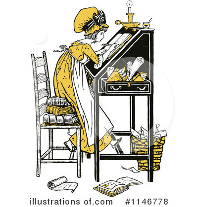 Royalty-Free (RF) Writing Clipart Illustration by Prawny Vintage - Stock Sample #1146778