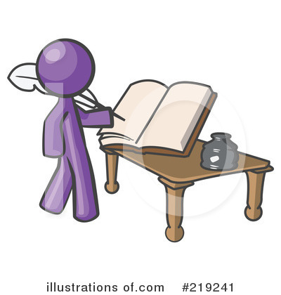 Royalty-Free (RF) Writing Clipart Illustration by Leo Blanchette - Stock Sample #219241