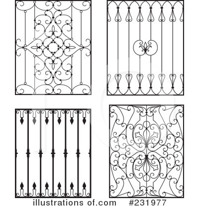 Royalty-Free (RF) Wrought Iron Clipart Illustration by Frisko - Stock Sample #231977