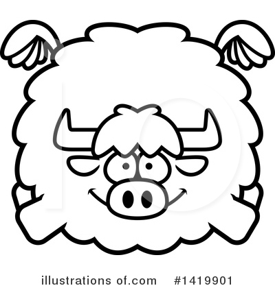 Yak Clipart #1419901 by Cory Thoman