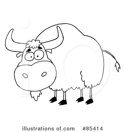 Royalty-Free (RF) Yak Clipart Illustration by Hit Toon - Stock Sample #85414