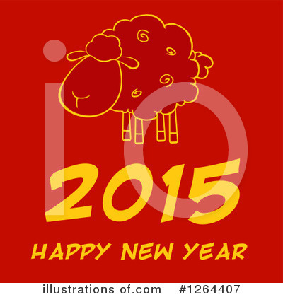 Royalty-Free (RF) Year Of The Sheep Clipart Illustration by Hit Toon - Stock Sample #1264407