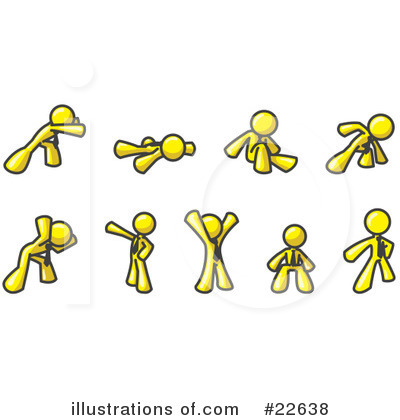 Royalty-Free (RF) Yellow Collection Clipart Illustration by Leo Blanchette - Stock Sample #22638