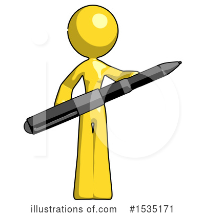 Royalty-Free (RF) Yellow Design Mascot Clipart Illustration by Leo Blanchette - Stock Sample #1535171
