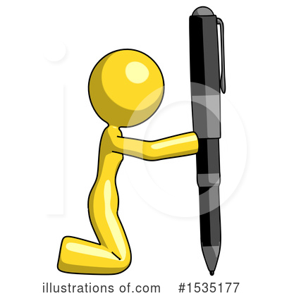 Royalty-Free (RF) Yellow Design Mascot Clipart Illustration by Leo Blanchette - Stock Sample #1535177