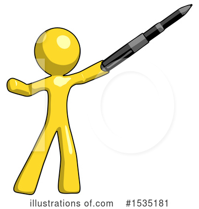 Royalty-Free (RF) Yellow Design Mascot Clipart Illustration by Leo Blanchette - Stock Sample #1535181
