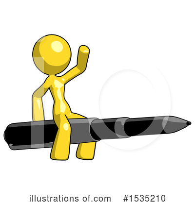 Royalty-Free (RF) Yellow Design Mascot Clipart Illustration by Leo Blanchette - Stock Sample #1535210
