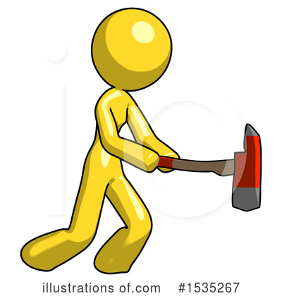 Royalty-Free (RF) Yellow Design Mascot Clipart Illustration by Leo Blanchette - Stock Sample #1535267