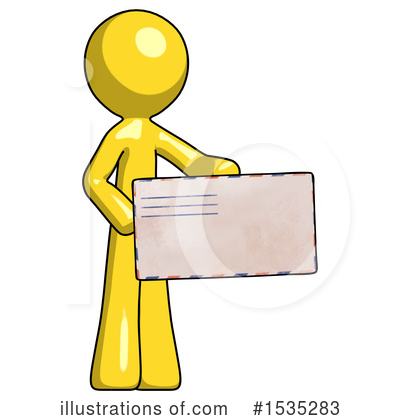 Royalty-Free (RF) Yellow Design Mascot Clipart Illustration by Leo Blanchette - Stock Sample #1535283
