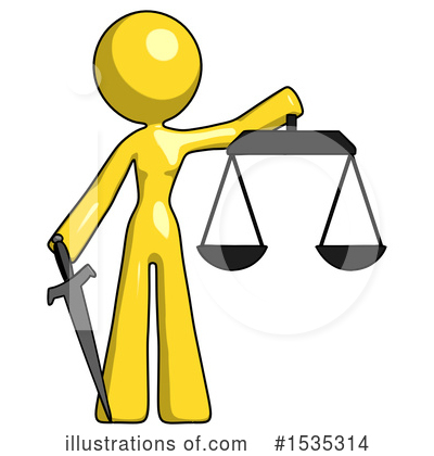 Royalty-Free (RF) Yellow Design Mascot Clipart Illustration by Leo Blanchette - Stock Sample #1535314