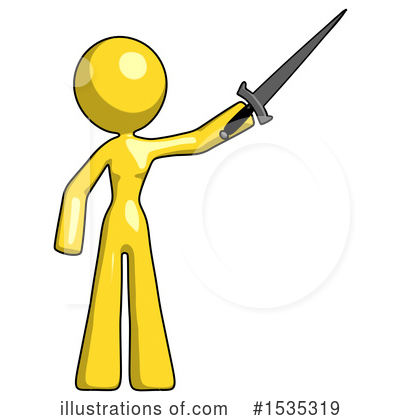 Royalty-Free (RF) Yellow Design Mascot Clipart Illustration by Leo Blanchette - Stock Sample #1535319