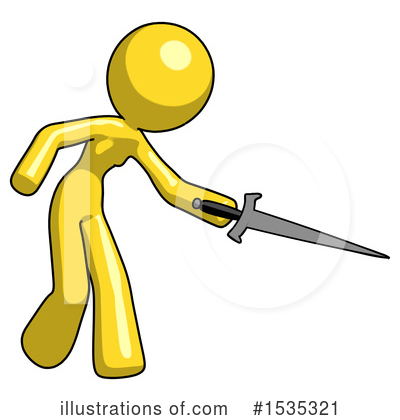 Royalty-Free (RF) Yellow Design Mascot Clipart Illustration by Leo Blanchette - Stock Sample #1535321