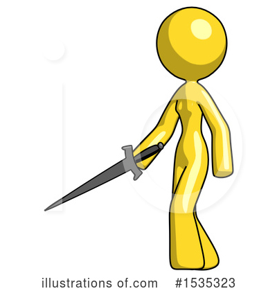 Royalty-Free (RF) Yellow Design Mascot Clipart Illustration by Leo Blanchette - Stock Sample #1535323