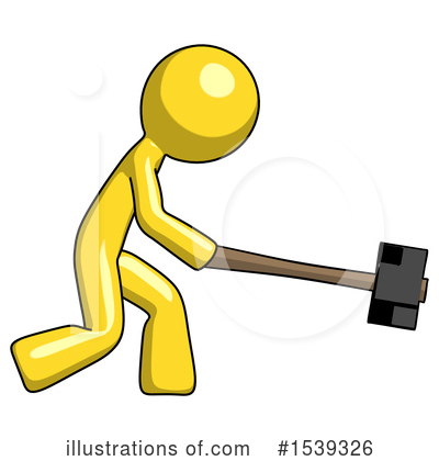 Royalty-Free (RF) Yellow Design Mascot Clipart Illustration by Leo Blanchette - Stock Sample #1539326