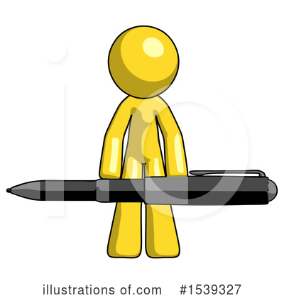 Royalty-Free (RF) Yellow Design Mascot Clipart Illustration by Leo Blanchette - Stock Sample #1539327