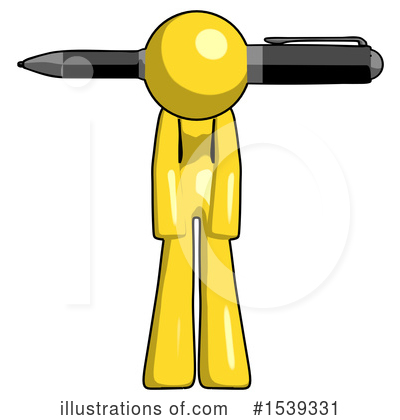 Royalty-Free (RF) Yellow Design Mascot Clipart Illustration by Leo Blanchette - Stock Sample #1539331