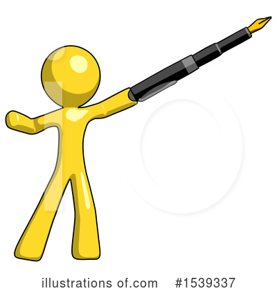 Royalty-Free (RF) Yellow Design Mascot Clipart Illustration by Leo Blanchette - Stock Sample #1539337