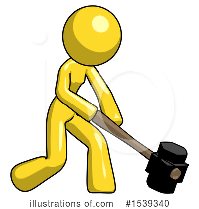 Royalty-Free (RF) Yellow Design Mascot Clipart Illustration by Leo Blanchette - Stock Sample #1539340