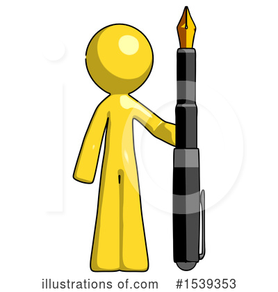 Royalty-Free (RF) Yellow Design Mascot Clipart Illustration by Leo Blanchette - Stock Sample #1539353