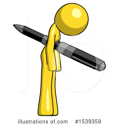 Royalty-Free (RF) Yellow Design Mascot Clipart Illustration by Leo Blanchette - Stock Sample #1539359