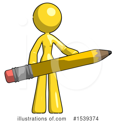 Royalty-Free (RF) Yellow Design Mascot Clipart Illustration by Leo Blanchette - Stock Sample #1539374