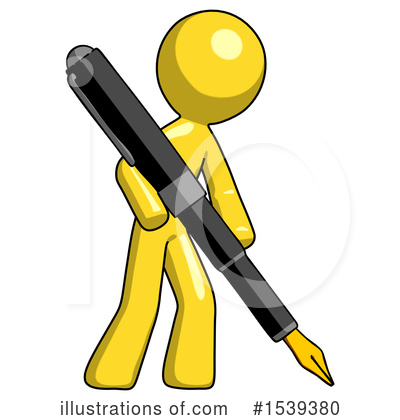 Royalty-Free (RF) Yellow Design Mascot Clipart Illustration by Leo Blanchette - Stock Sample #1539380