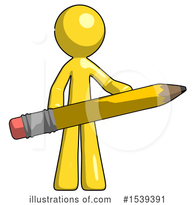 Royalty-Free (RF) Yellow Design Mascot Clipart Illustration by Leo Blanchette - Stock Sample #1539391