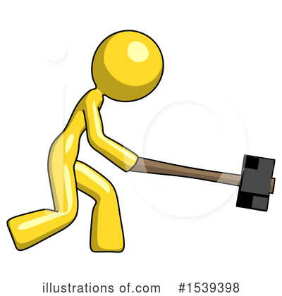 Royalty-Free (RF) Yellow Design Mascot Clipart Illustration by Leo Blanchette - Stock Sample #1539398