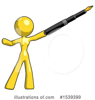 Royalty-Free (RF) Yellow Design Mascot Clipart Illustration by Leo Blanchette - Stock Sample #1539399