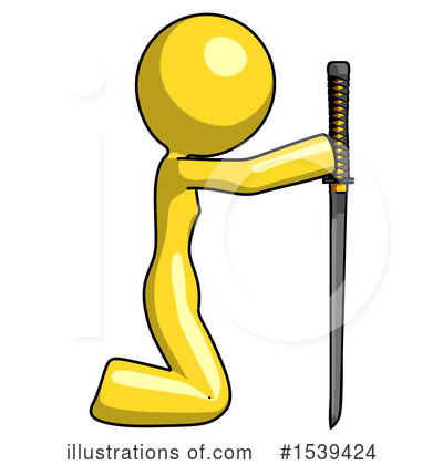 Royalty-Free (RF) Yellow Design Mascot Clipart Illustration by Leo Blanchette - Stock Sample #1539424