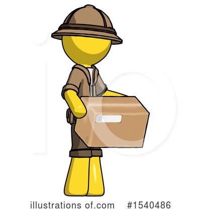 Royalty-Free (RF) Yellow  Design Mascot Clipart Illustration by Leo Blanchette - Stock Sample #1540486