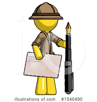 Royalty-Free (RF) Yellow  Design Mascot Clipart Illustration by Leo Blanchette - Stock Sample #1540490