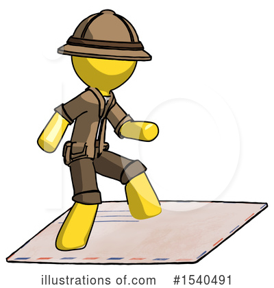 Royalty-Free (RF) Yellow  Design Mascot Clipart Illustration by Leo Blanchette - Stock Sample #1540491