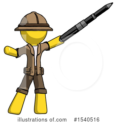 Royalty-Free (RF) Yellow  Design Mascot Clipart Illustration by Leo Blanchette - Stock Sample #1540516