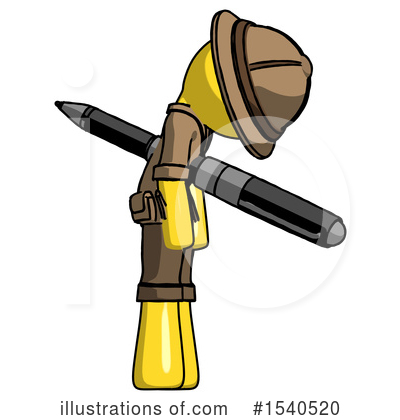 Royalty-Free (RF) Yellow  Design Mascot Clipart Illustration by Leo Blanchette - Stock Sample #1540520