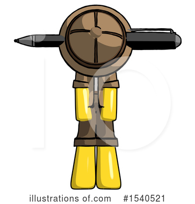 Royalty-Free (RF) Yellow  Design Mascot Clipart Illustration by Leo Blanchette - Stock Sample #1540521