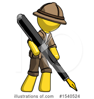 Royalty-Free (RF) Yellow  Design Mascot Clipart Illustration by Leo Blanchette - Stock Sample #1540524