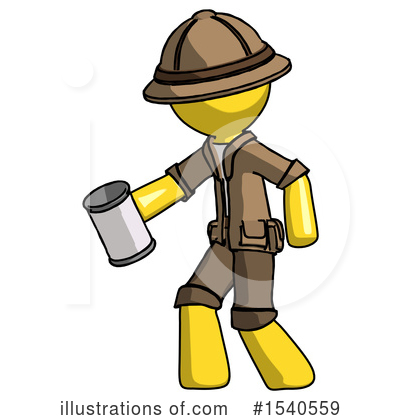 Royalty-Free (RF) Yellow  Design Mascot Clipart Illustration by Leo Blanchette - Stock Sample #1540559