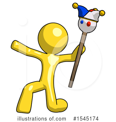 Royalty-Free (RF) Yellow Design Mascot Clipart Illustration by Leo Blanchette - Stock Sample #1545174