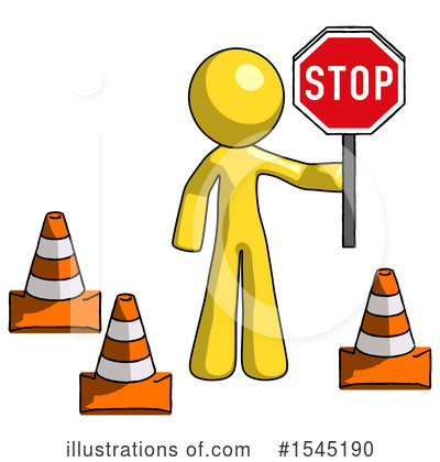 Royalty-Free (RF) Yellow Design Mascot Clipart Illustration by Leo Blanchette - Stock Sample #1545190