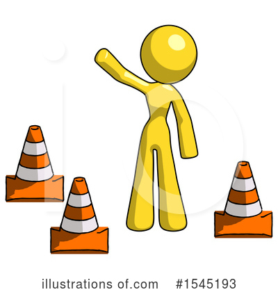 Royalty-Free (RF) Yellow Design Mascot Clipart Illustration by Leo Blanchette - Stock Sample #1545193
