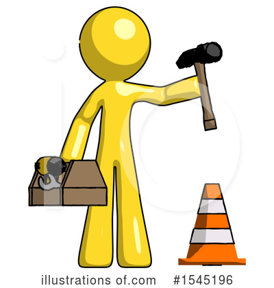 Royalty-Free (RF) Yellow Design Mascot Clipart Illustration by Leo Blanchette - Stock Sample #1545196