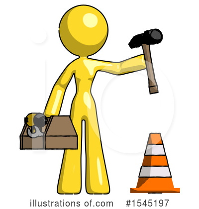 Royalty-Free (RF) Yellow Design Mascot Clipart Illustration by Leo Blanchette - Stock Sample #1545197