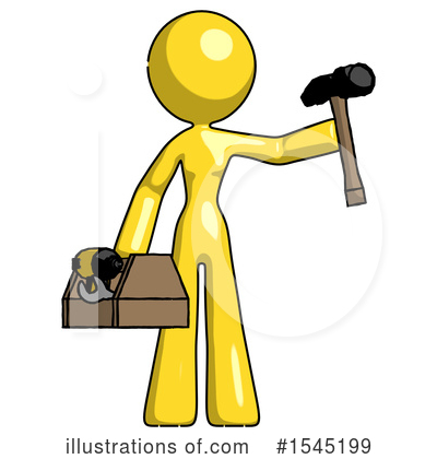 Royalty-Free (RF) Yellow Design Mascot Clipart Illustration by Leo Blanchette - Stock Sample #1545199