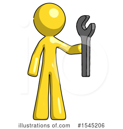Royalty-Free (RF) Yellow Design Mascot Clipart Illustration by Leo Blanchette - Stock Sample #1545206
